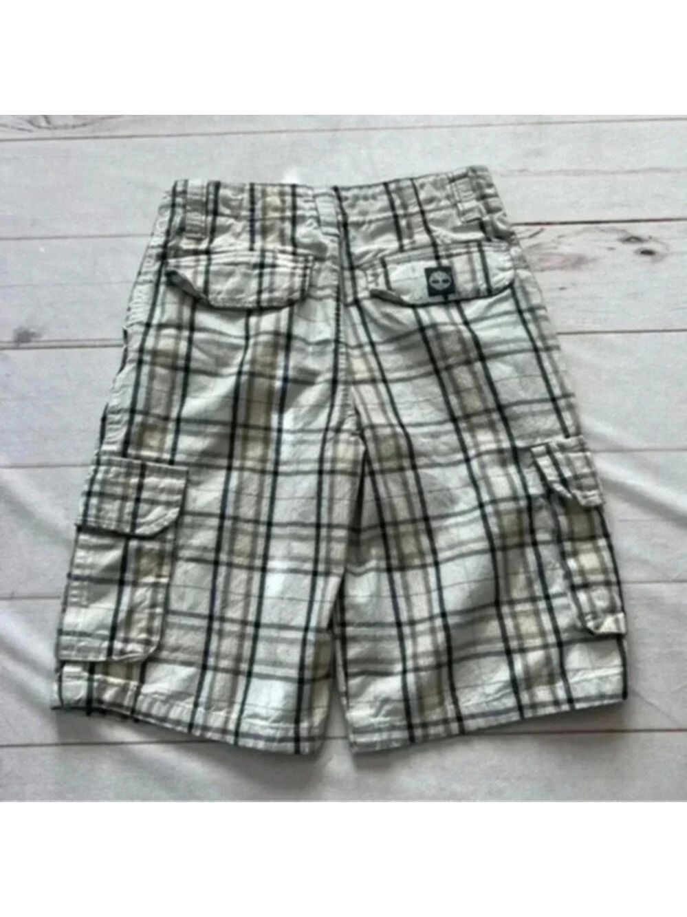 Timberland boys plaid cargo shorts size 10 - Picture 1 of 9